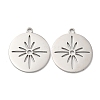 Non-Tarnish 304 Stainless Steel Pendants STAS-L020-002P-1