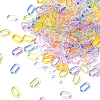 600Pcs 6 Colors Transparent Acrylic Linking Rings TACR-CJ0001-35-3