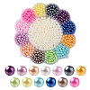 13 Style Spray Painted ABS Plastic Imitation Pearl Beads OACR-YW0001-41-2