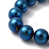 Electroplated Synthetic Magnetic Hematite Beads Strands G-I364-K01-4