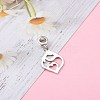 304 Stainless Steel European Dangle Charms PALLOY-JF00624-02-4