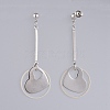 Stainless Steel Dangle Ear Studs EJEW-JE03920-3