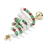 Glass Seed Beaded Christmas Tree Big Pendants PALLOY-TA00330-03-4