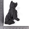 Natural Obsidian Wolf Figurines Statues for Home Office Desktop Feng Shui Ornament G-Q172-13A-3