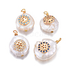 Natural Cultured Freshwater Pearl Pendants PEAR-E013-34-1