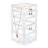 360 Degree Plastic Rotating Jewelry Organizer Display Stands EDIS-WH0022-11A-1