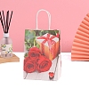 12Pcs Rose Flower Printed Paper Packaging Bags PW-WG057C2-01-1