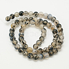 Natural Grey Agate Beads Strands G-G390-14mm-07-2