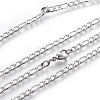 Non-Tarnish 304 Stainless Steel Figaro Chain Necklaces NJEW-E143-12P-2