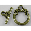 Tibetan Style Zinc Alloy Toggle Clasps X-MLF1009Y-NF-1