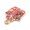 Christmas Theme Alloy Enamel Pendants X-ENAM-D060-04A-2