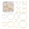  Jewelry 40Pcs 16 Style Alloy Linking Rings FIND-PJ0001-27-10