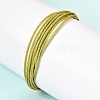 Polyester Metallic Braided Multi-strand Cord Bracelet for Bracelet Making BJEW-H642-02G-07-3