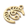 Real 18K Gold Plated 304 Stainless Steel Pendants STAS-R003-02G-010-2