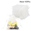 100Pcs Rectangle Organza Gift Drawstring Bags OP-YW0001-03C-1