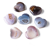 Natural Druzy Agate Heart Love Stones G-PW0004-09-1