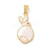 Brass Enamel Pendants KK-H534-06G-01-1
