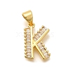 Rack Plating Brass Micro Pave Cubic Zirconia Pendants KK-L226-100G-K-1