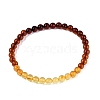 Natural Amber Beaded Stretch Bracelets BJEW-N041-04B-01-1