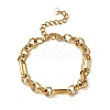 304 Stainless Steel Figaro Chains Bracelets for Women SA-CBA4051-10G-2