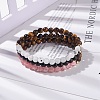 Round Natural Mixed Stone Beads Stretch Bracelets Set BJEW-JB07293-2