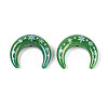 Christmas UV Plating Printed Opaque Acrylic Beads MACR-N018-07C-1