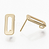 Brass Stud Earring Findings X-KK-T056-10G-NF-2