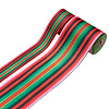 2Rolls 2 Styles Stripe Pattern Printed Polyester Grosgrain Ribbon OCOR-TA0001-37J-8