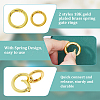 8Pcs 2 Styles Rack Plating Brass Spring Gate Rings KK-HS0001-69-4