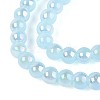 Electroplate Imitation Jade Glass Beads Strands GLAA-T032-J4mm-AB04-3