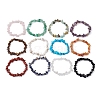 12Pcs 12 Styles Constellations Mixed Gemstone Chip Beaded Stretch Bracelets Sets BJEW-JB10931-4