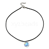 Waxed Cord Necklaces NJEW-P310-11P-01-2