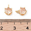 Brass Micro Pave Cubic Zirconia Charms KK-C051-39G-01-3