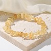 Chips Natural Citrine Beaded Stretch Bracelets X-BJEW-JB01826-08-1