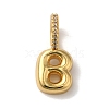 Brass Micro Pave Cubic Zirconia Pendants KK-K345-13B-G-1