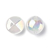 UV Plating Luminous Transparent Acrylic Beads OACR-P010-05D-4