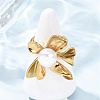 Opaque Acrylic Imitation Pearl Finger Rings RJEW-P177-03A-G-1
