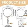 5Pcs 304 Stainless Steel Open Back Bezel Pendants STAS-TAD0001-01G-3