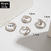 4Pcs Alloy Finger Rings Sets WG7802C-24-4