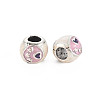 Rack Plating Alloy Enamel European Beads MPDL-N039-172-2