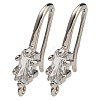 Brass Pave Clear Cubic Zirconia Earring Hooks KK-R149-20P-1