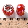 Mabe Solid Color Copper Buckle Acrylic European Beads OACR-M024-04P-05-3