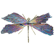Electroplate Natural Tourmaline Insect Dragonfly Figurine PW23052280641