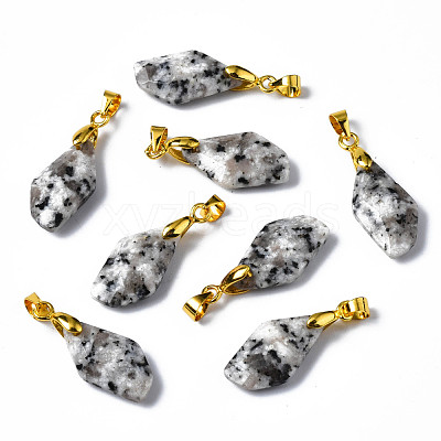 Natural Sesame Jasper Pendants G-Q998-008F-1