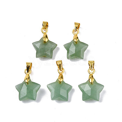 Natural Green Aventurine Charms X-G-N326-142-07-1