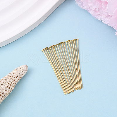 Brass Flat Head Pins KK-YW0004-02D-G-1