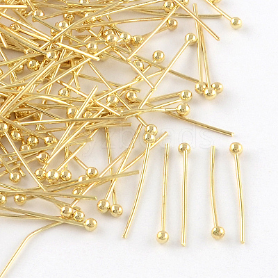 Brass Ball Head Pins KK-R020-05G-1