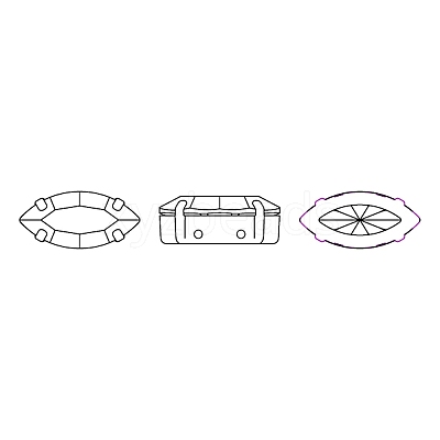 Preciosa® MAXIMA Crystal Sew-On Cups Y-PRC-SE15-00030-235-G-1
