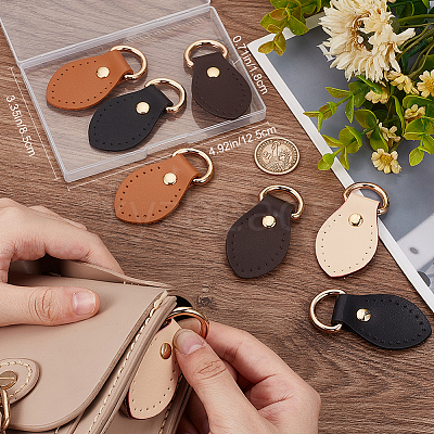 8Pcs 4 Colors Cowhide D Buckle FIND-BBC0003-75B-1