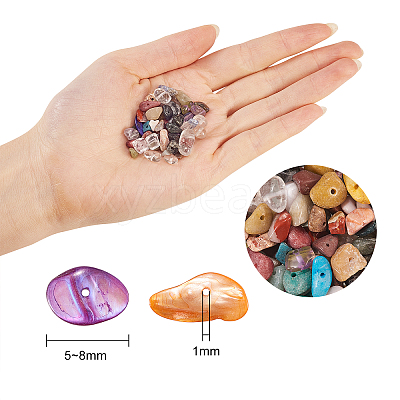 Natural & Synthetic Mixed Gemstone Beads G-CJ0001-19-1